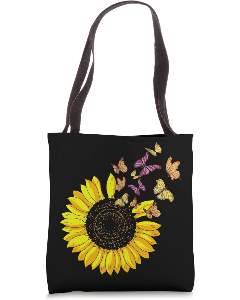 Sunflower With Butterfly Petals - Funny Sunflower Tote Bag $10.34 Totes