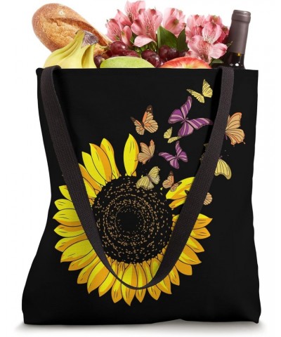 Sunflower With Butterfly Petals - Funny Sunflower Tote Bag $10.34 Totes