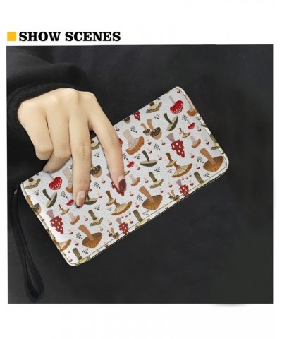 Sunflower Flag Print PU Leather Wallet for Women Zip Around Cell Phone Credit Card Holder Clutch Purse with Wrist Strap for T...