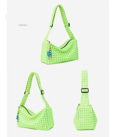 Crossbody bag for women's casual and minimalist middle and high school students, class bag, shoulder bag Fluorescent Green $1...