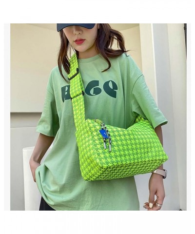 Crossbody bag for women's casual and minimalist middle and high school students, class bag, shoulder bag Fluorescent Green $1...