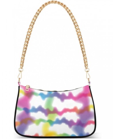 Crossbody Bags for Women Shoulder Purse Hippie Tie Dye Handbags Stylish Clutch Purse with Chain Strap $17.09 Totes