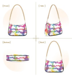 Crossbody Bags for Women Shoulder Purse Hippie Tie Dye Handbags Stylish Clutch Purse with Chain Strap $17.09 Totes