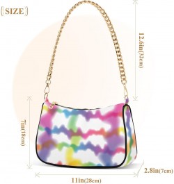 Crossbody Bags for Women Shoulder Purse Hippie Tie Dye Handbags Stylish Clutch Purse with Chain Strap $17.09 Totes