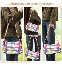 Crossbody Bags for Women Shoulder Purse Hippie Tie Dye Handbags Stylish Clutch Purse with Chain Strap $17.09 Totes