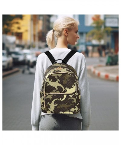 Lizards Colorful Geckos Backpack Purse for Women Ladies Fashion Travel MiniShoulder Bags Back Pack Weekend Bag,S Medium $12.7...