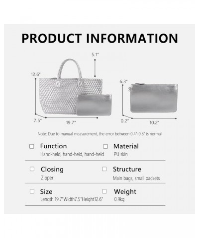 Designer Fashion Woven Vegan Leather Shopper Bag Bucket Bag Handbags and Purses Women Tote Bag Large Capacity Shoulder Bags S...