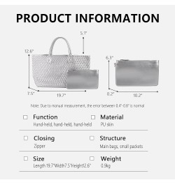 Designer Fashion Woven Vegan Leather Shopper Bag Bucket Bag Handbags and Purses Women Tote Bag Large Capacity Shoulder Bags S...