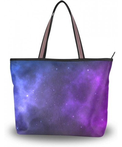 Hobo Purses and Handbags for Women Starry Sky Shoulder Handbag With Zipper Starry Sky $13.10 Others