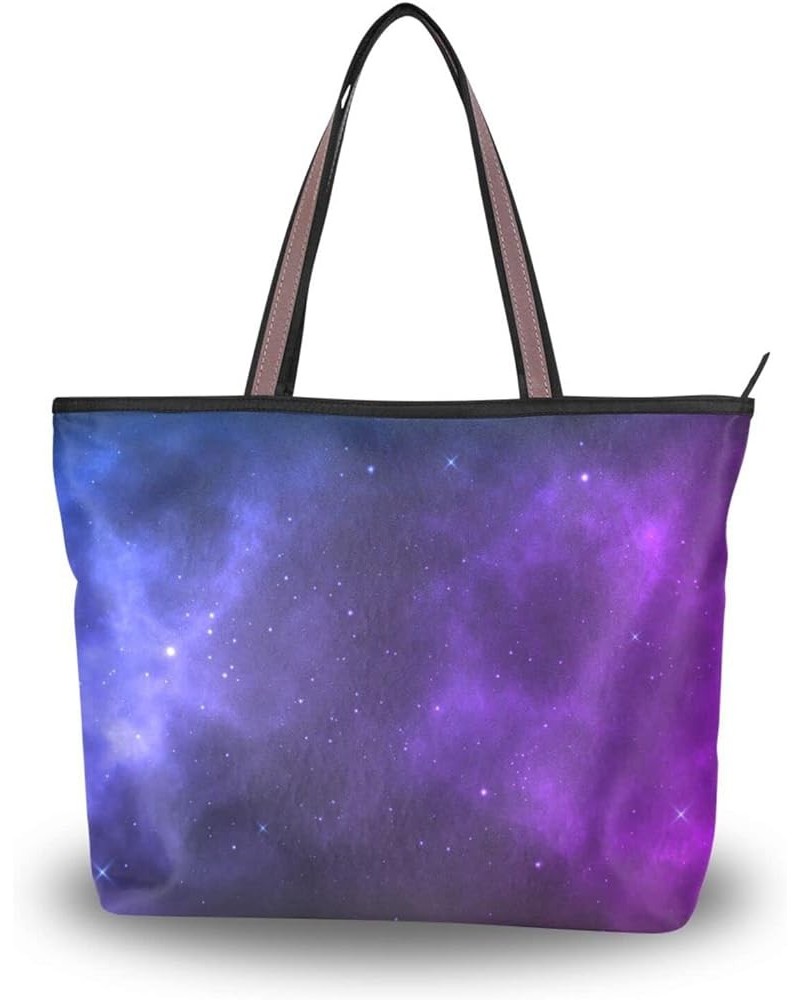 Hobo Purses and Handbags for Women Starry Sky Shoulder Handbag With Zipper Starry Sky $13.10 Others