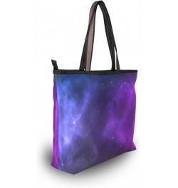 Hobo Purses and Handbags for Women Starry Sky Shoulder Handbag With Zipper Starry Sky $13.10 Others