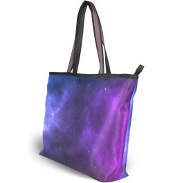 Hobo Purses and Handbags for Women Starry Sky Shoulder Handbag With Zipper Starry Sky $13.10 Others