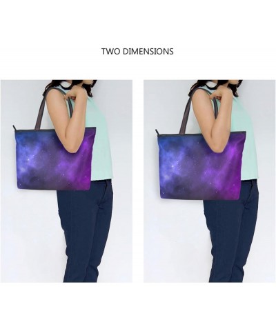 Hobo Purses and Handbags for Women Starry Sky Shoulder Handbag With Zipper Starry Sky $13.10 Others