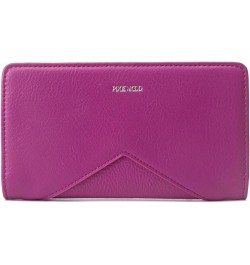 Pixie Mood Sophie 6.75 x 3.75 Vegan Leather Snap Closure ID Card Wallet, Black Fuchsia Pink $17.93 Wallets