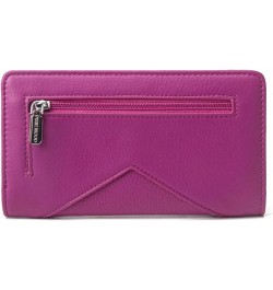 Pixie Mood Sophie 6.75 x 3.75 Vegan Leather Snap Closure ID Card Wallet, Black Fuchsia Pink $17.93 Wallets