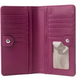 Pixie Mood Sophie 6.75 x 3.75 Vegan Leather Snap Closure ID Card Wallet, Black Fuchsia Pink $17.93 Wallets