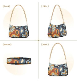 Floral Psychedelic Shoulder Bag for Women Chain Handbags with Zipper Womens Tote Satchel Bags $12.60 Satchels