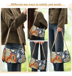 Floral Psychedelic Shoulder Bag for Women Chain Handbags with Zipper Womens Tote Satchel Bags $12.60 Satchels