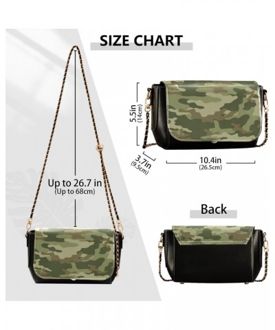 Camouflage Camo Crossbody Bags for Women Retro Cross Body Purse Small PU Leather Shoulder Handbags with Chain Strap $19.94 Cr...