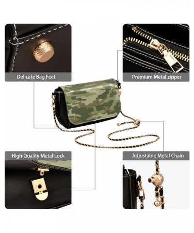 Camouflage Camo Crossbody Bags for Women Retro Cross Body Purse Small PU Leather Shoulder Handbags with Chain Strap $19.94 Cr...