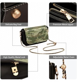 Camouflage Camo Crossbody Bags for Women Retro Cross Body Purse Small PU Leather Shoulder Handbags with Chain Strap $19.94 Cr...