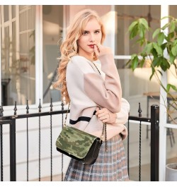 Camouflage Camo Crossbody Bags for Women Retro Cross Body Purse Small PU Leather Shoulder Handbags with Chain Strap $19.94 Cr...