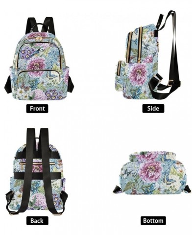 Flowers Birds Butterflies Women's Backpack Purse Causal Daypack Work Travel College Business Trip Bag Shoulder Bag Medium $20...