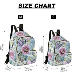 Flowers Birds Butterflies Women's Backpack Purse Causal Daypack Work Travel College Business Trip Bag Shoulder Bag Medium $20...