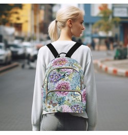 Flowers Birds Butterflies Women's Backpack Purse Causal Daypack Work Travel College Business Trip Bag Shoulder Bag Medium $20...