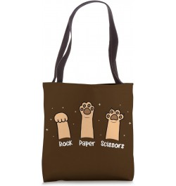 Rock Paper Scissors Hand Game Funny Cute Paw for Cat Lovers Tote Bag $11.48 Totes