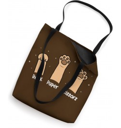 Rock Paper Scissors Hand Game Funny Cute Paw for Cat Lovers Tote Bag $11.48 Totes