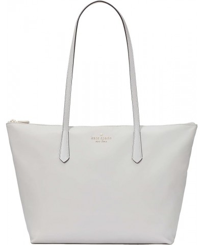 Kate Spade Kitt Nylon Large Tote Platinum Grey $54.32 Totes