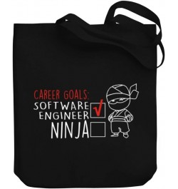 Career goals Software Engineer ninja Canvas Tote Bag 10.5" x 16" x 4 $20.00 Totes