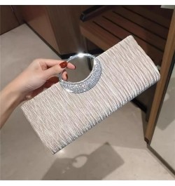 Womens Evening Bag Glitter Clutch Evening Small Clutch Women's Bag Banquet Celebrity Clutch Bag Accessories Apricot $26.34 Ev...