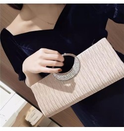 Womens Evening Bag Glitter Clutch Evening Small Clutch Women's Bag Banquet Celebrity Clutch Bag Accessories Apricot $26.34 Ev...