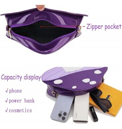 Cute Mushroom Backpack Purse Shoulder Bag for Women Funny Shaped Purses and Handbags Novelty Crossbody Bag Purple $17.35 Back...