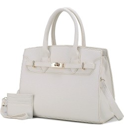 Satchel bag for Women, Vegan Leather Top-Handle Shoulder Handbag Purse Calla White $29.50 Satchels