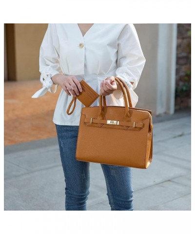 Satchel bag for Women, Vegan Leather Top-Handle Shoulder Handbag Purse Calla White $29.50 Satchels