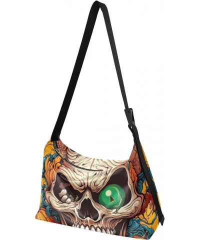 Orange Blue Trucks Shoulder Bag Crossbody Men's Cross Body Bag Shoulder Bags for Women PU Leather Halloween Skull Doodle $18....