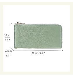 Womens Large Capacity Genuine Leather RFID Blocking Wallets Clutch Multi Card Holder (Orange) Brown $10.23 Wallets