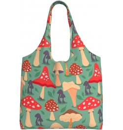 Mushrooms Single Shoulder Commuter Canvas Tote Bags For Women And Men Mushrooms 6 $11.65 Totes