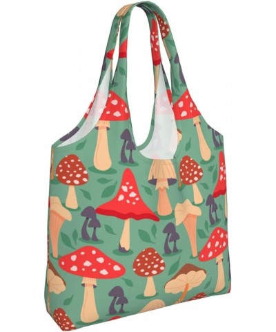 Mushrooms Single Shoulder Commuter Canvas Tote Bags For Women And Men Mushrooms 6 $11.65 Totes