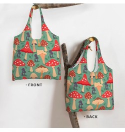 Mushrooms Single Shoulder Commuter Canvas Tote Bags For Women And Men Mushrooms 6 $11.65 Totes