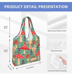 Mushrooms Single Shoulder Commuter Canvas Tote Bags For Women And Men Mushrooms 6 $11.65 Totes