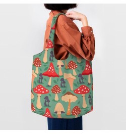 Mushrooms Single Shoulder Commuter Canvas Tote Bags For Women And Men Mushrooms 6 $11.65 Totes