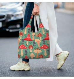 Mushrooms Single Shoulder Commuter Canvas Tote Bags For Women And Men Mushrooms 6 $11.65 Totes