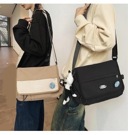 Large Capacity Street Style Messenger Bag Crossbody Bags Fashionable and Practical Handbag for Everyday Use Black $12.92 Cros...