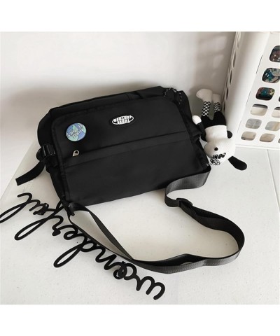 Large Capacity Street Style Messenger Bag Crossbody Bags Fashionable and Practical Handbag for Everyday Use Black $12.92 Cros...