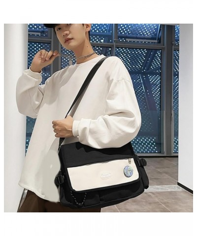 Large Capacity Street Style Messenger Bag Crossbody Bags Fashionable and Practical Handbag for Everyday Use Black $12.92 Cros...