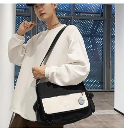 Large Capacity Street Style Messenger Bag Crossbody Bags Fashionable and Practical Handbag for Everyday Use Black $12.92 Cros...